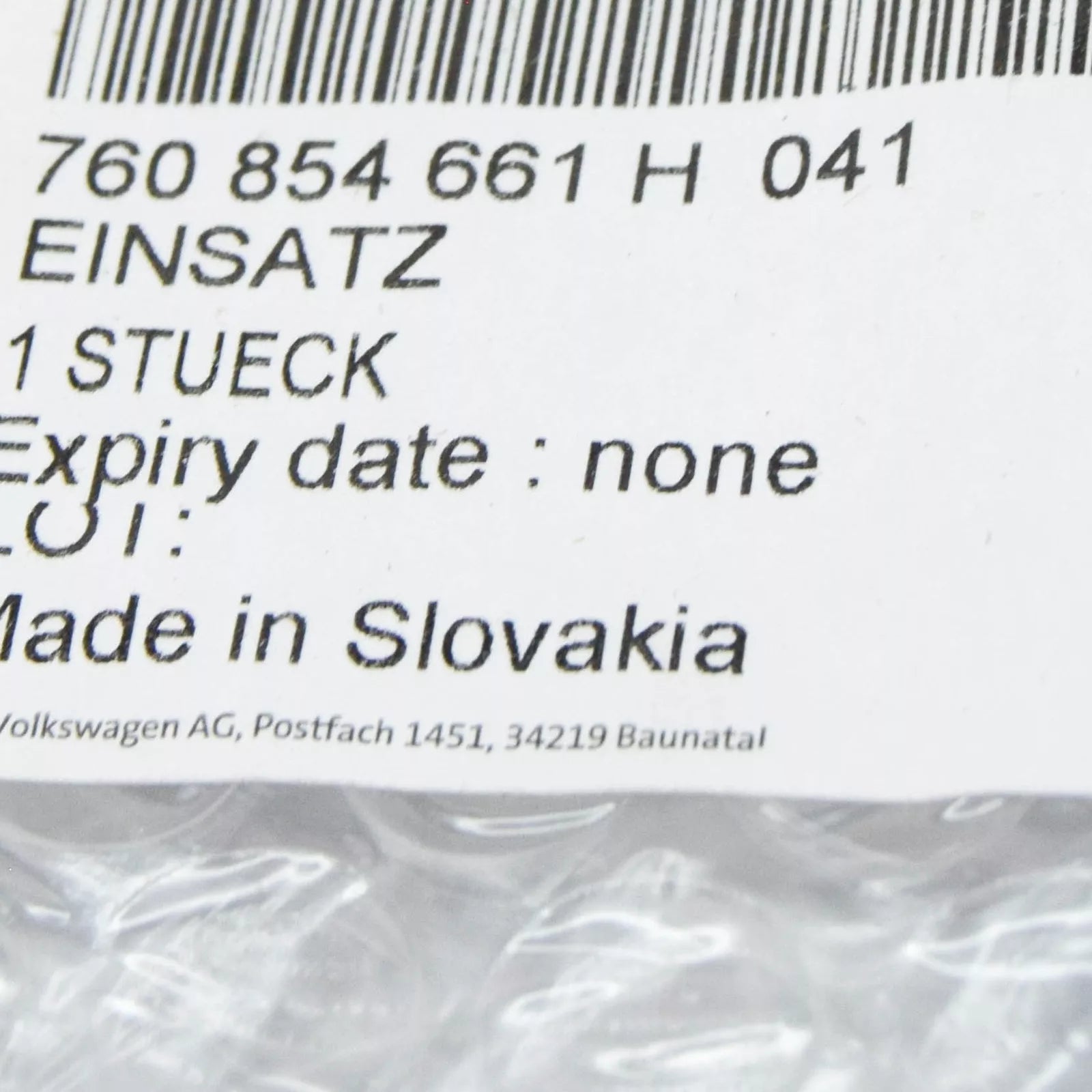 NEW VW TOUAREG CR FRONT LEFT BUMPER GRILLE COVER 760854661H041 ORIGINAL