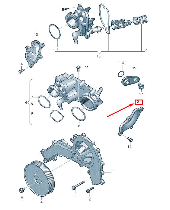 new audi q7 4m left end cap with seal 059121483c original