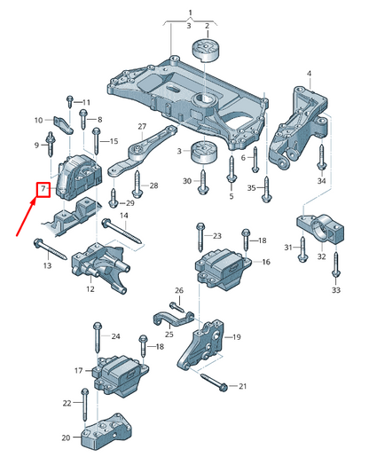 new vw golf vi 5k mk6 right engine mount bracket 1k0199262k original