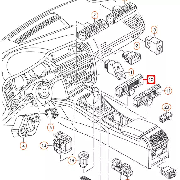 NEW AUDI A4 8K ESP MULTI SWITCH BUTTON 8K0959673GV10