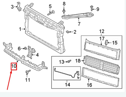 NEW VW JETTA MK7 A7 FRONT RADIATOR SUPPORT DEFLECTOR GUIDE 17A805705E ORIGINAL
