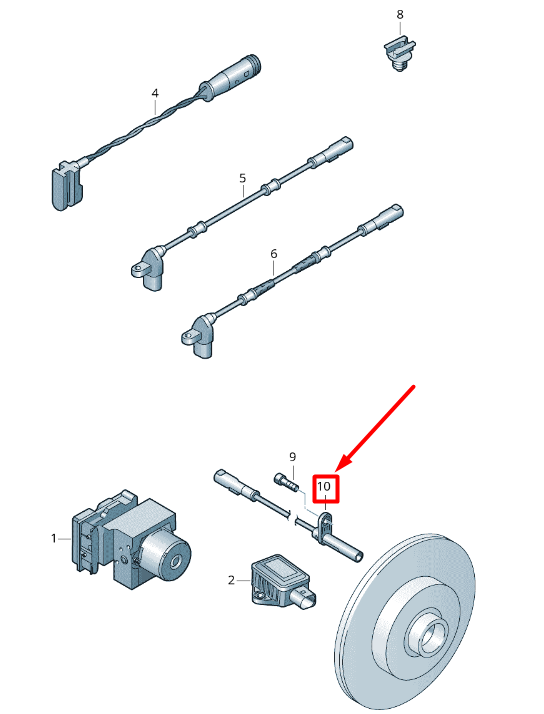 new volkswagen crafter 2f mk1 rear left abs sensor 2e0927801 original