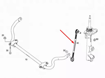 NEW MB C-CLASS W204 FRONT SWAY BAR STABILIZER LEFT TIE ROD A2043201789