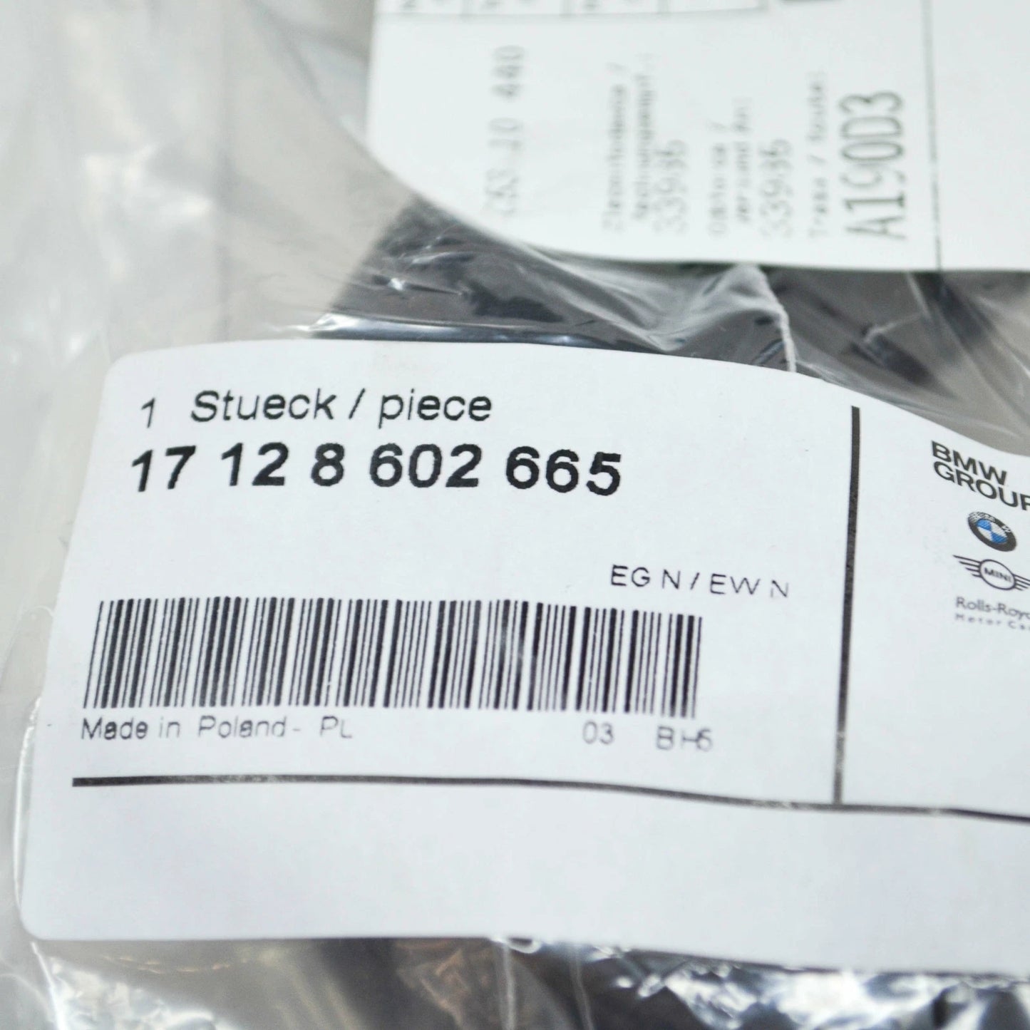 NEW BMW 7 G11 G12 RIGHT WATER COOLANT RADIATOR HOSE 17128602665 ORIGINAL