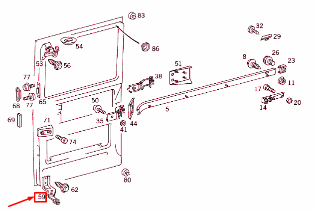 new mb sprinter 903 sliding door left bottom roller guide a9017600028 original