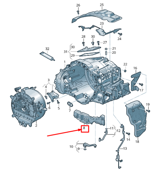 new audi q5 fy gear housing surge lock 0dk315163 original