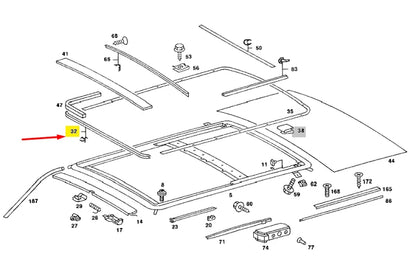 NEW MERCEDES-BENZ SALOON W123 SUNROF SEAL A1087820098