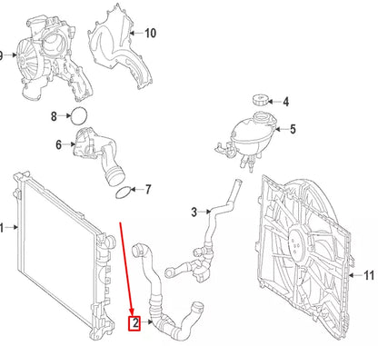 NEW MERCEDES-BENZ G W463 AMG COOLANT UPPER HOSE A4635019184
