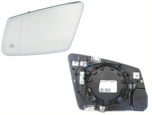 new mb e w212 front left door mirror glass a2128102221 original