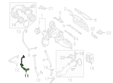 NEW MERCEDES BENZ GLA X156 WATER FEED TUBE PIPE A2702030800 ORIGINAL