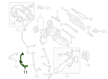 NEW MERCEDES BENZ GLA X156 WATER FEED TUBE PIPE A2702030800 ORIGINAL