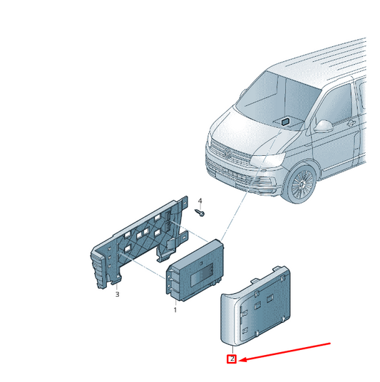 NEW VW TRANSPORTER VI T6 CONTROL UNIT RETAINER 7E0937535J ORIGINAL
