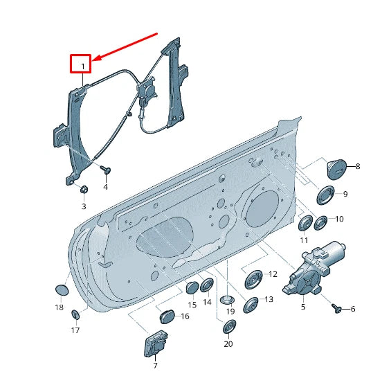 NEW AUDI A5 F5 FRONT LEFT DOOR WINDOW REGULATOR 8W7837461D ORIGINAL