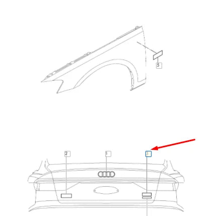 NEW AUDI Q3 F3 REAR '35 TFSI' BADGE INSCRIPTION 83A853744T94 ORIGINAL