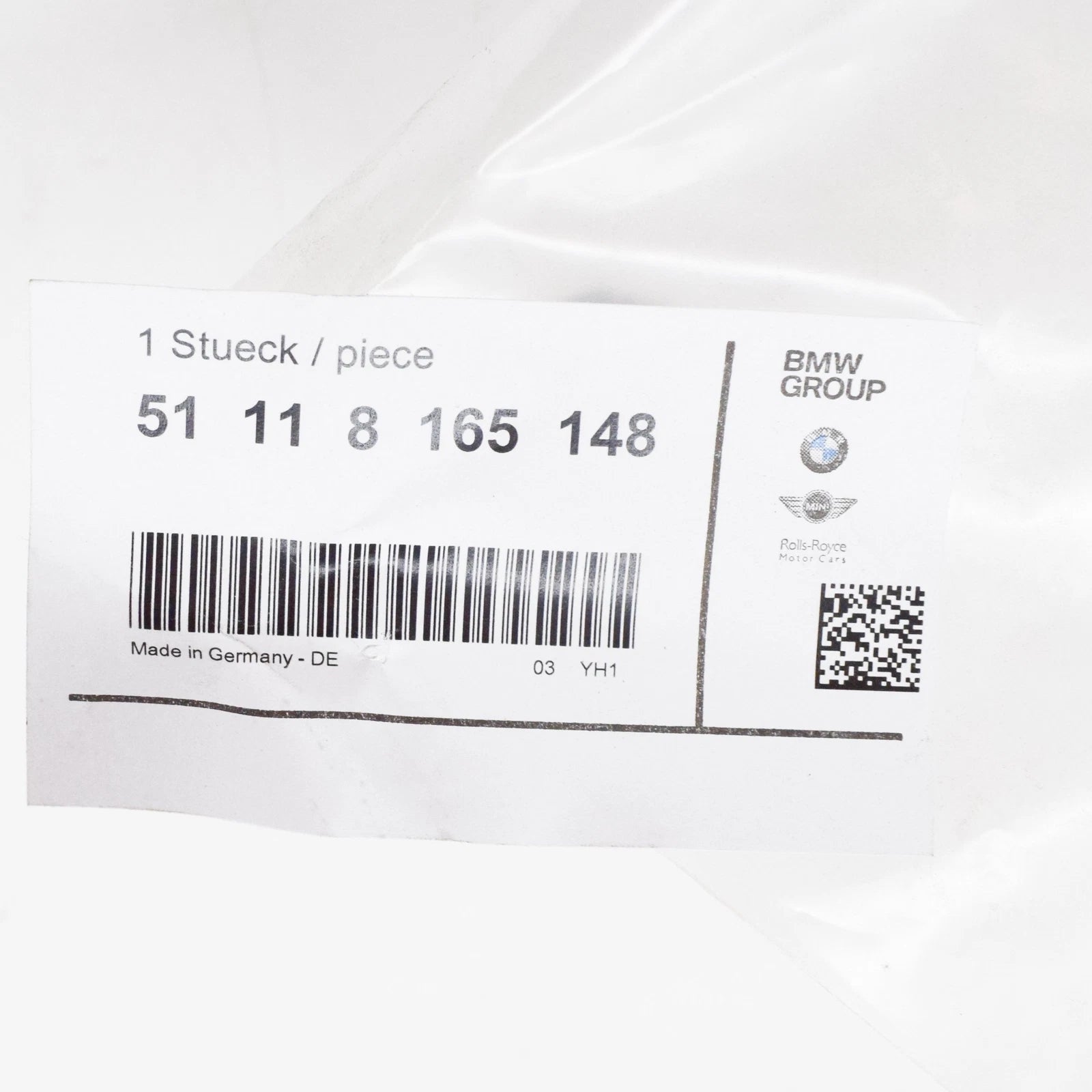 NEW BMW 3 E36 FRONT LICENSE NUMBER PLATE 51118165148 8165148 ORIGINAL