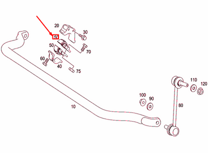 NEW MERCEDES-BENZ R W251 FRONT TORSION BAR ELASTOMER BEARING A2513230585