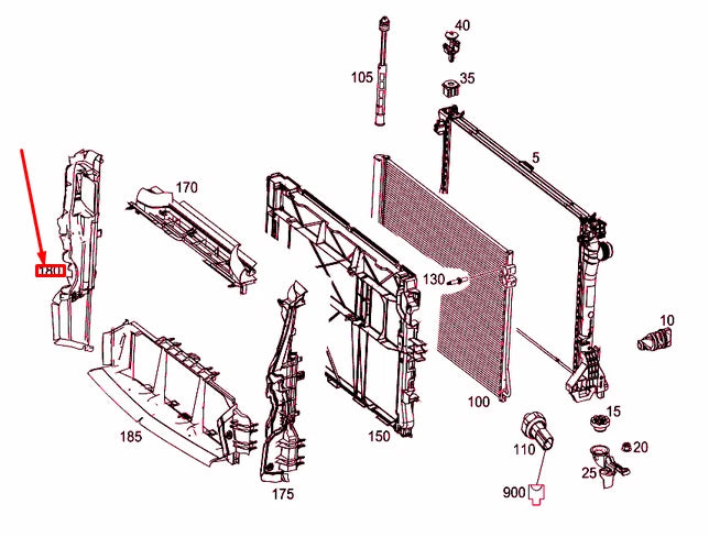 NEW MERCEDES-BENZ VITO W447 RIGHT AIR DUCT A4475051330