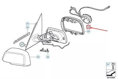 NEW BMW X3 E83 WING MIRROR MEMORY MOTOR RIGHT REPAIR KIT 67136965062 ORIGINAL