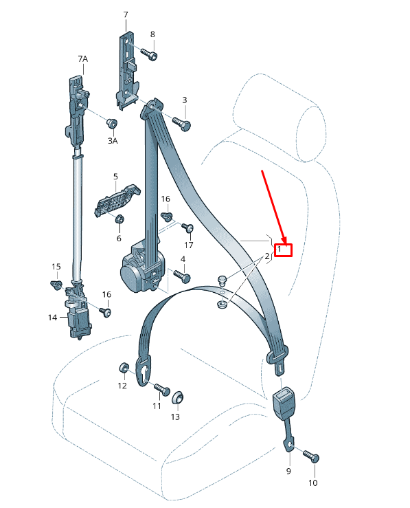new audi q5 8r front right seatbelt lhd 8r1857706n9r1 8r1857706n 9r1 original