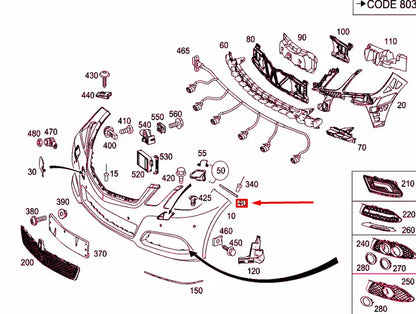NEW MERCEDES-BENZ E W212 FRONT BUMPER LEFT RAIL A2128810106 ORIGINAL