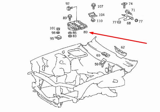 NEW MERCEDES-BENZ S W126 BATTERY RIGHT FRAME A1266200418 1990 ORIGINAL