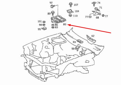 NEW MERCEDES-BENZ S W126 BATTERY RIGHT FRAME A1266200418 1990 ORIGINAL