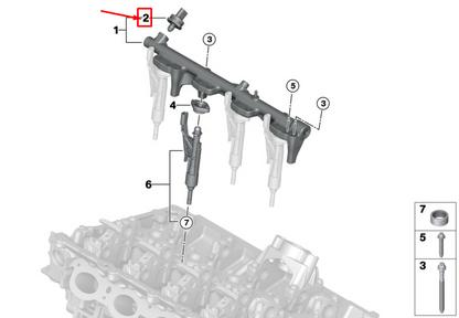 new mini countryman f60 fuel high-pressure sensor 8631820 13538631820 original