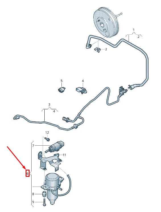 NEW AUDI A3 SPORTBACK 8V ELECTRIC VACUUM PUMP FOR BRAKE 5Q0612181C ORIGINAL