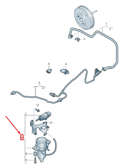 NEW AUDI A3 SPORTBACK 8V ELECTRIC VACUUM PUMP FOR BRAKE 5Q0612181C ORIGINAL