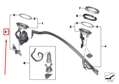 NEW BMW 7 E65, E66, E67 FUEL LEVEL SENSOR 16117183795 7183795 ORIGINAL
