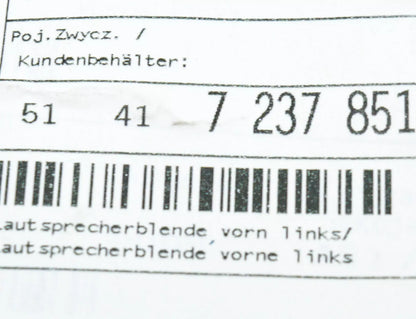 NEW BMW X3 F25 FRONT LEFT DOOR SPEAKER COVER 7237851 51417237851 ORIGINAL
