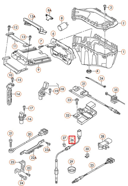 NEW AUDI A4 B8 EXHAUST GAS TEMPERATURE SENSOR 03L906088E