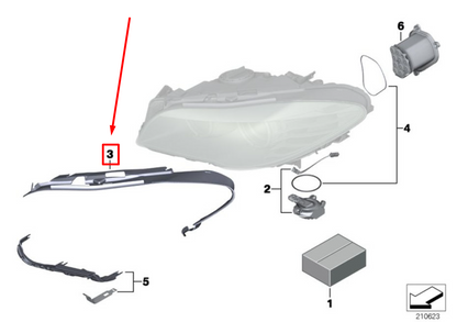new bmw 5 f10 front left headlight gasket 63117240367 7240367 original