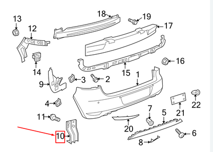 new vw golf vi 5k mk6 rear inner left bumper support bracket 5k6807045 original