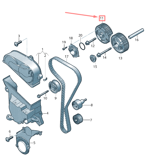new volkswagen golf 5g mk7 camshaft adjuster unit 04c109088d original