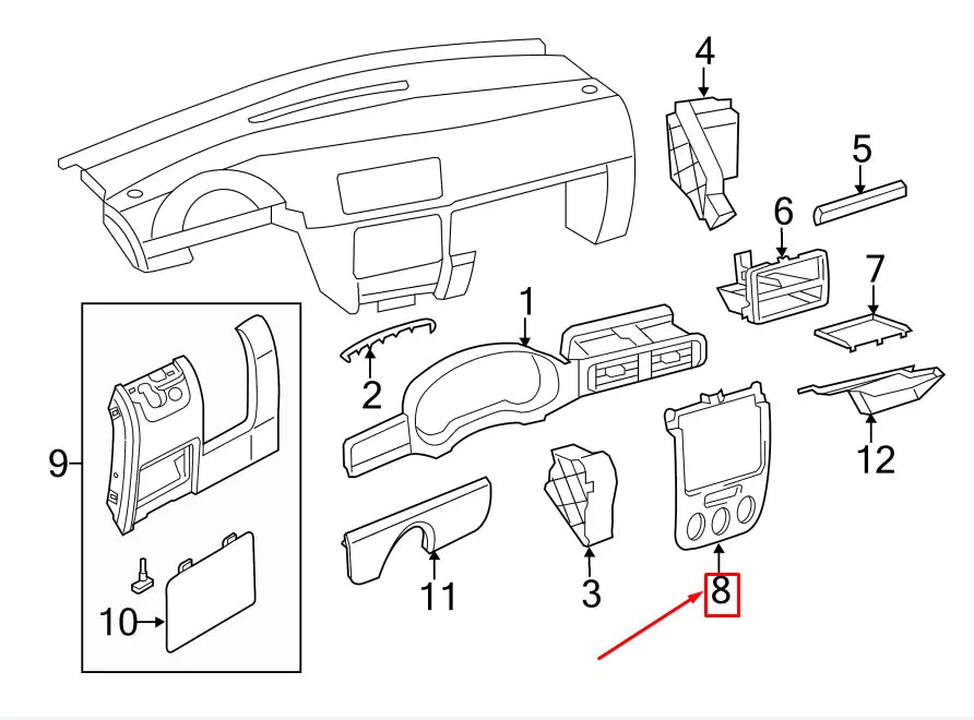 NEW VW JETTA MK6 16 CENTER INSTRUMENT PANEL RADIO TRIM 5C6858069FTAI