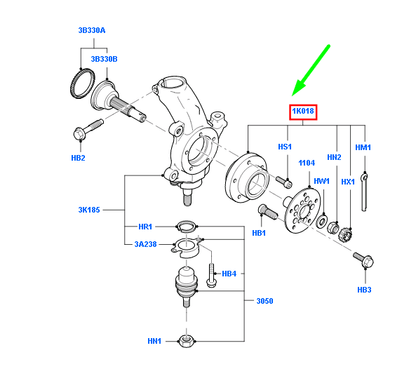 new ford transit mk3 front wheel bearing 1377908 6c11-1k018-ba original