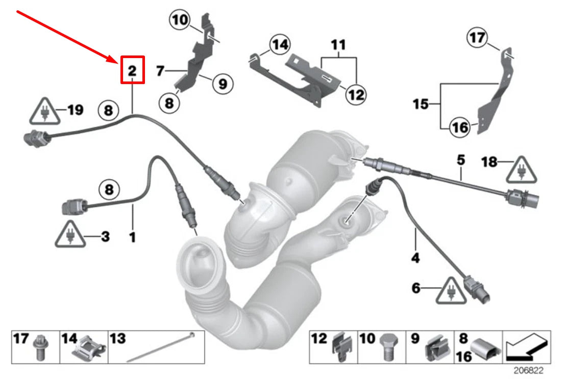 NEW BMW 3 E90 FRONT LAMBDA OXYGEN SENSOR 11787558087 7558087 ORIGINAL
