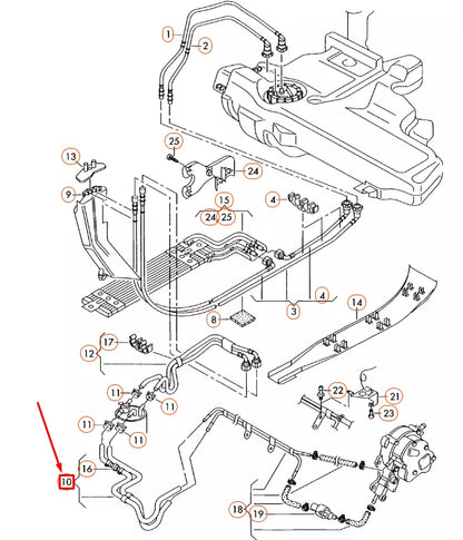 NEW AUDI A3 8L FEED-RETURN FUEL PIPE SET 1J0130307T ORIGINAL