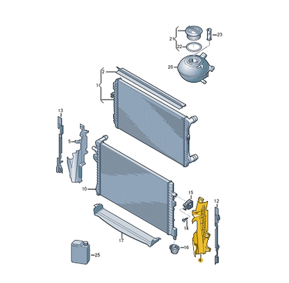 NEW VOLKSWAGEN TIGUAN 5N LEFT AIR GUIDE 5N0121283N ORIGINAL