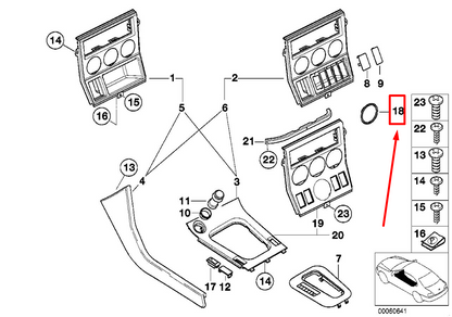 new bmw 3 compact e36 interior chrome ring 51168410704 8410704 original