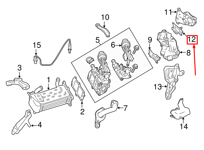 new mercedes-benz e w212 egr valve gasket a6511422380 original