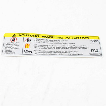 NEW AUDI A1 8X HIGH VOLTAGE SIGN LABEL 8K0010520A ORIGINAL