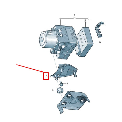 NEW VW TOUAREG 7P MK2 ANTI-LOCKING BRAKE SYSTEM BRACKET 7P0614235