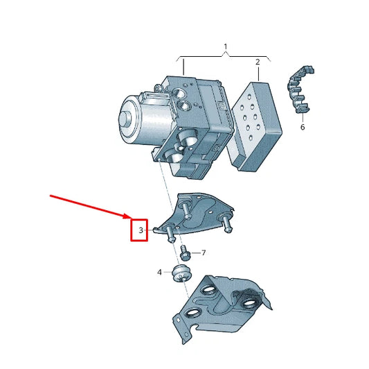 NEW VW TOUAREG 7P MK2 ANTI-LOCKING BRAKE SYSTEM BRACKET 7P0614235