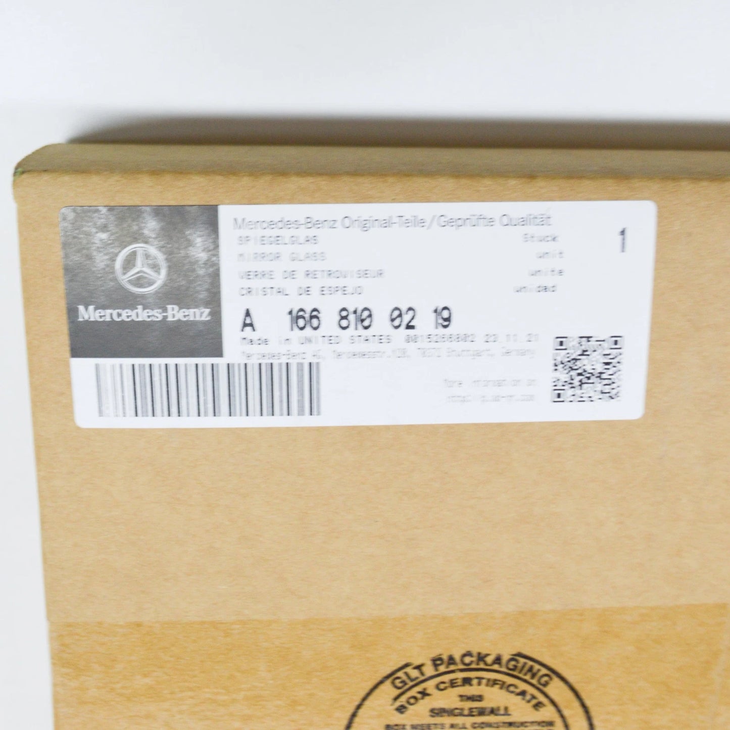 NEW MERCEDES-BENZ GLE W166 FRONT RIGHT DOOR MIRROR GLASS A1668100219