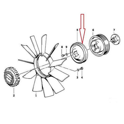 NEW BMW E36 E46 Z3 WATER PUMP PULLEY 11511739527 1739527 ORIGINAL