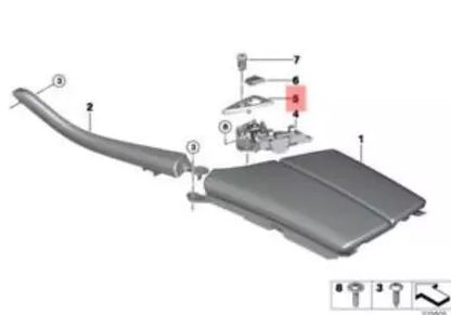 NEW BMW 5 F10 CENTER CONSOLE LOCK CHROME COVER W BUTTON 51169277349 RHD ORIGINAL