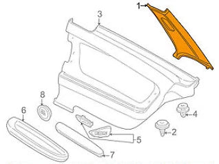 NEW BMW 3 E46 REAR LEFT C-PILLAR COVER TRIM 51438222627 8222627 ORIGINAL