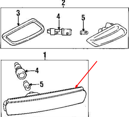 new bmw z3 e36 front bumper left marker light 63148389695 8389695 original